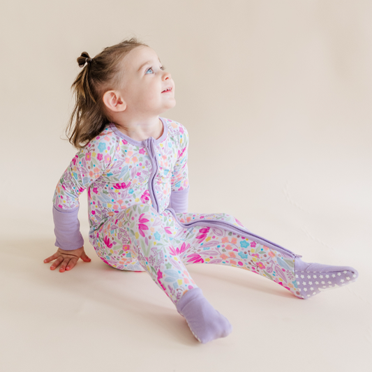 Lilac Petals Bamboo Pajamas