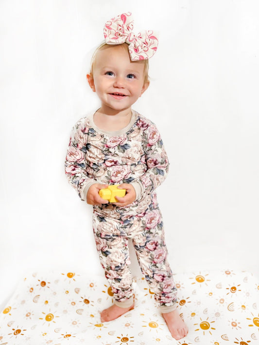 Vintage Floral Bamboo Set