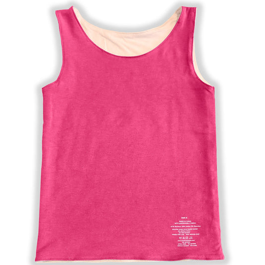 Essential Reversible Tank. Pink/white